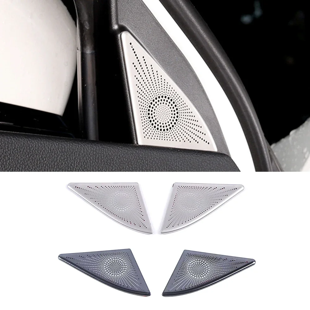 For Haval H6 2021 2022 2023 2024 Window Triangle Pillar Audio Sound Speaker Panel Cover Interior Auto Stainless Steel 3d Sticker