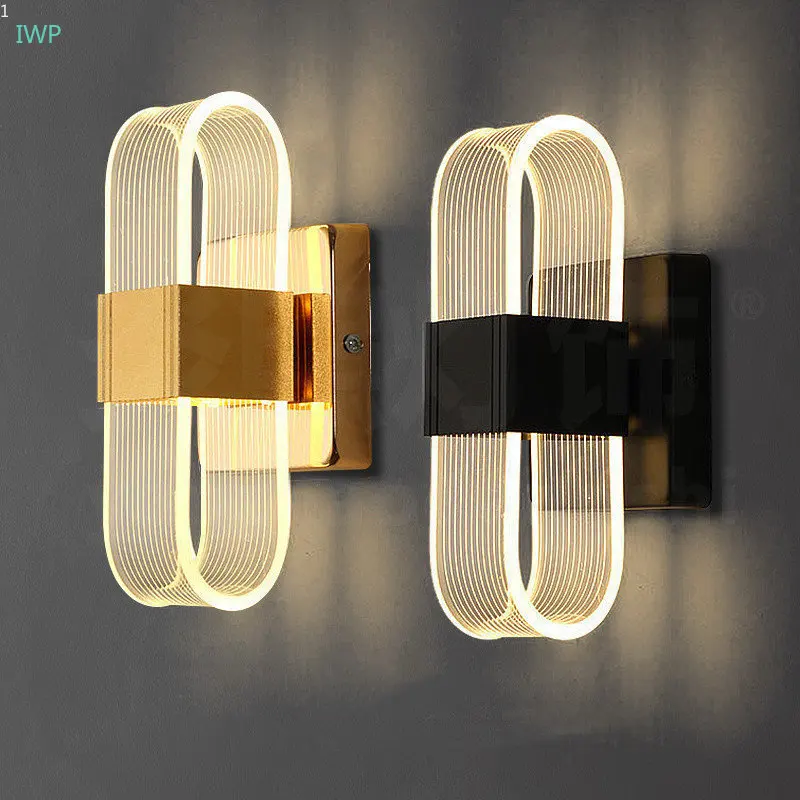 

Modern Minimalist LED Acrylic Wall Lamp Luxury Luxurious and Atmospheric Bedroom Bedside Lights Corridor Stairs Light Fixture