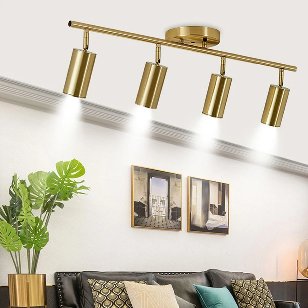 

Retro Led Spotlight Metal Wall Spotlights For Store Home Restaurant Single Head White Light Ceiling Pattern Spotlights
