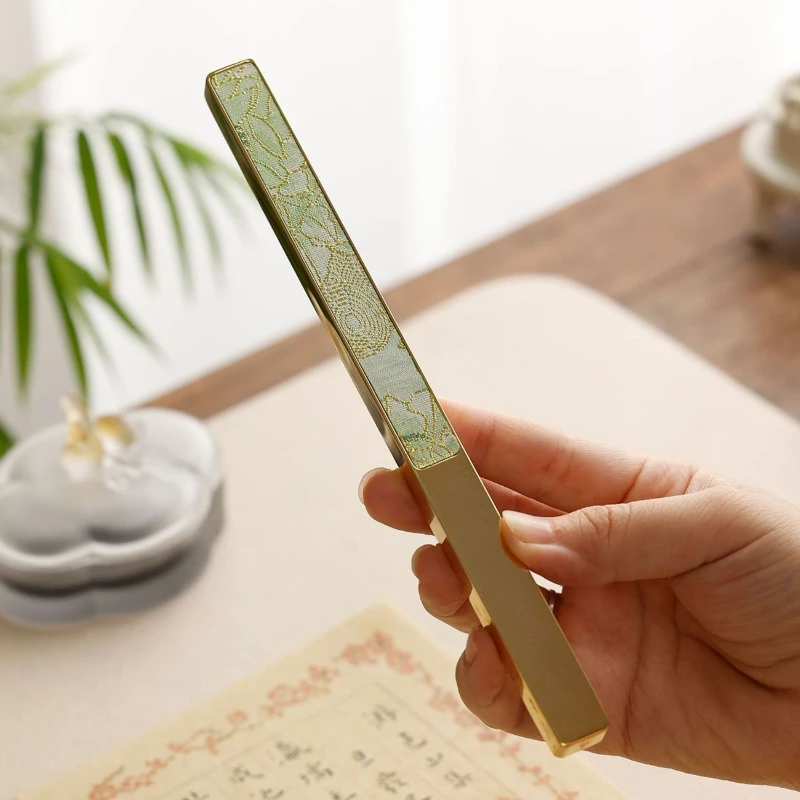 Solid Brass Paperweight Long Ruler Chinese Calligraphy Brass Paper Press Writing Brush Paper Holder Book Pressing Bar Supplies