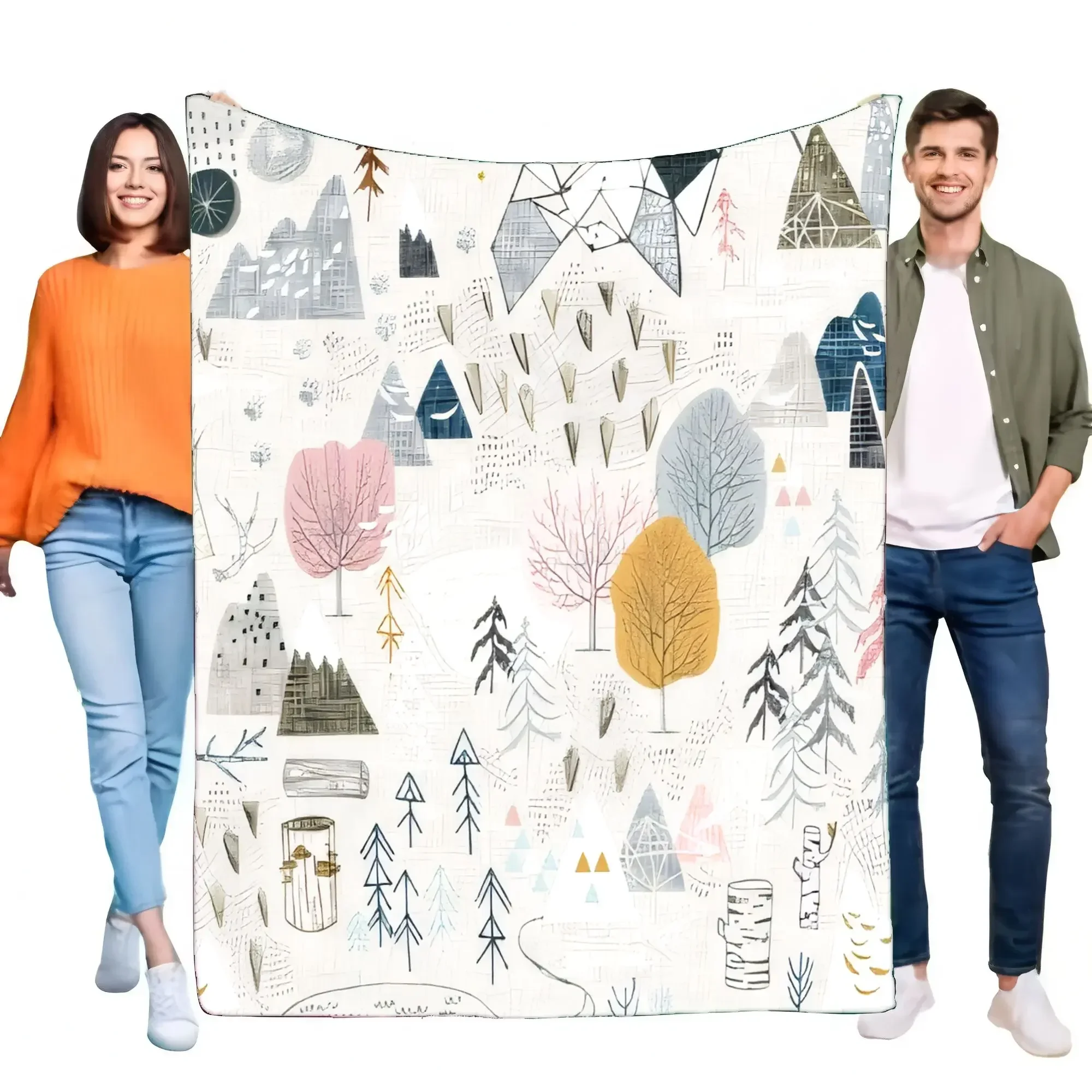 1pc Black cute cat tapestry 2D tapestry Nap Blanket Air Conditioning Blanket Sofa Blanket Flannel Portable