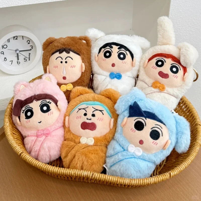 جديد تلوين شين تشان أفخم قلادة كيس النوم الطفل سلسلة الدمى لطيف أنيمي صندوق أعمى الفتيات مهرجان هدية ظهره الديكور