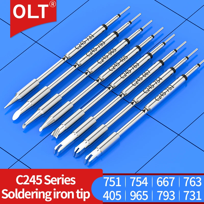 C245 طرف لحام C245-793 405 965 651 654 667 751 754 731 763 التوافق JBC T245 سبيكة لحام مقبض أطراف لحام