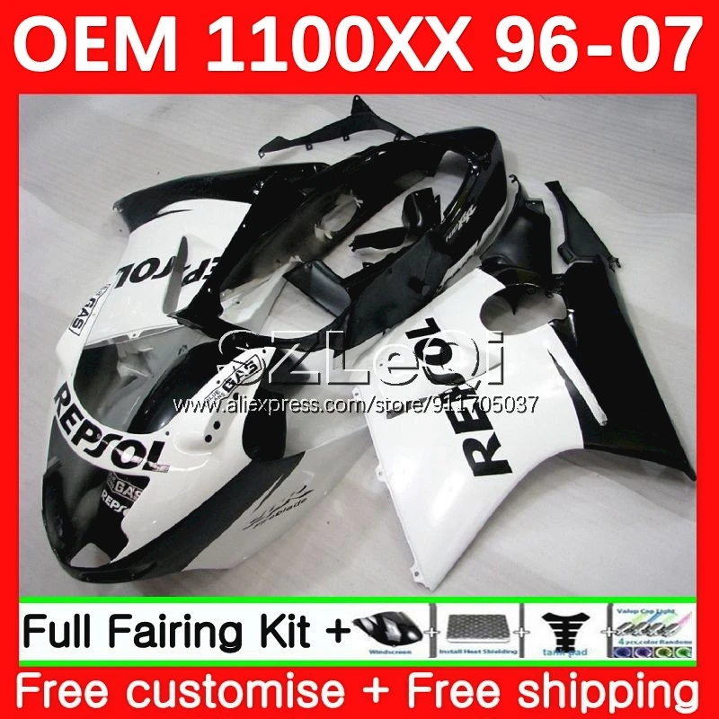 OEM Blackbird For HONDA CBR 1100 XX 58No.31 Repsol blk CBR1100XX 1996 1997 1998 1999 2000 2001 1100XX 02 03 04 05 06 07 Fairing