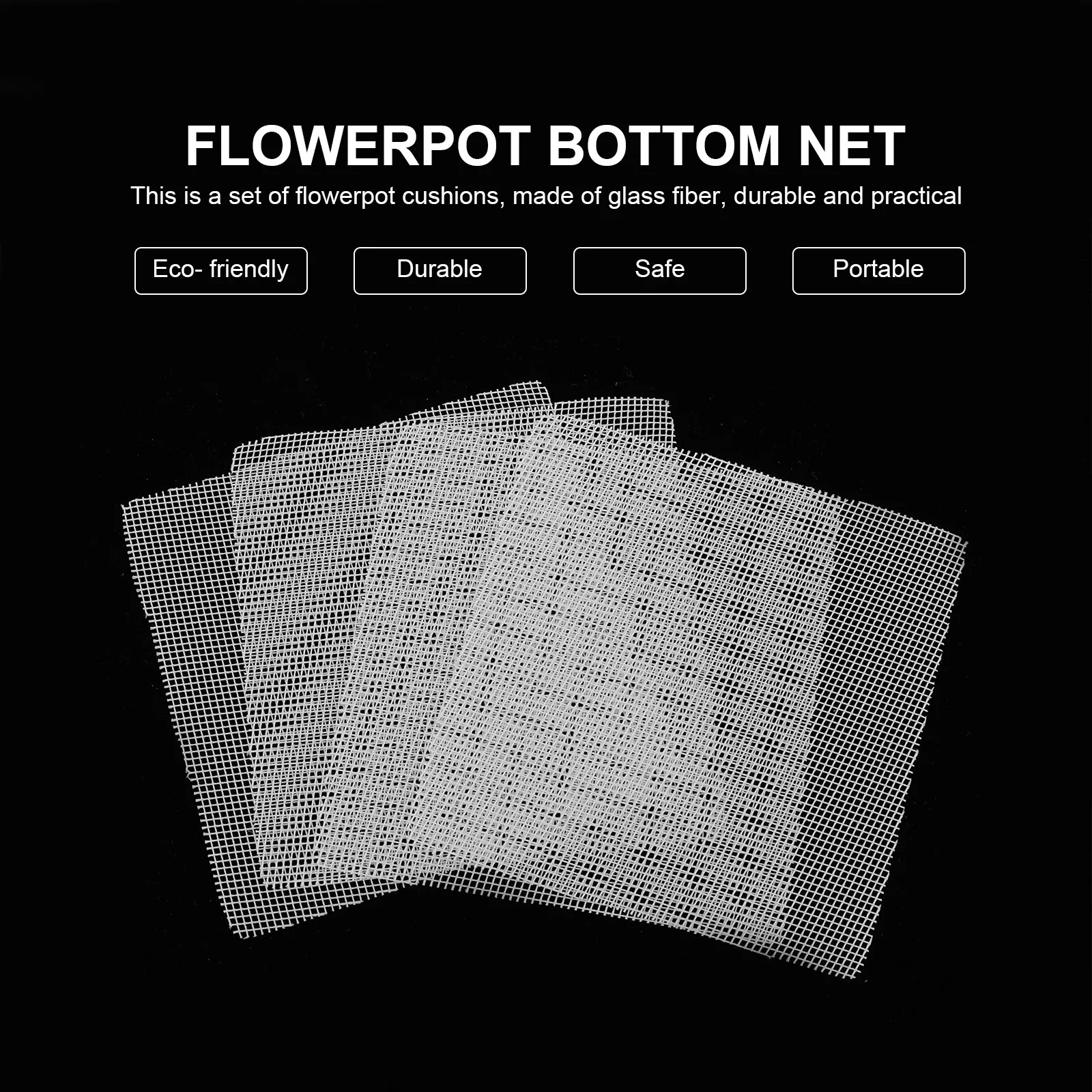 

Flower Pot Bottom Net Drainage Gaskets Square Planter Bonsai Grid Mat Mesh Pad Potted Lightweight Durable Reusable Garden