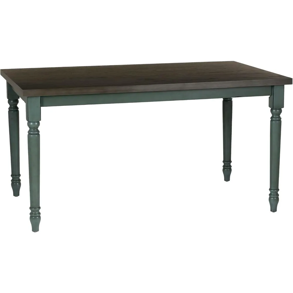 

Willow Dining Table, 35.1/2" x 59" x 30.1/4", Teal & Grey