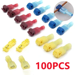 20/60/100Pcs Waterproof Crimp T-Tap Connector Quick Electrical Cable Connectors For 0.5-4mm² Snap Splice Lock Wire Terminals