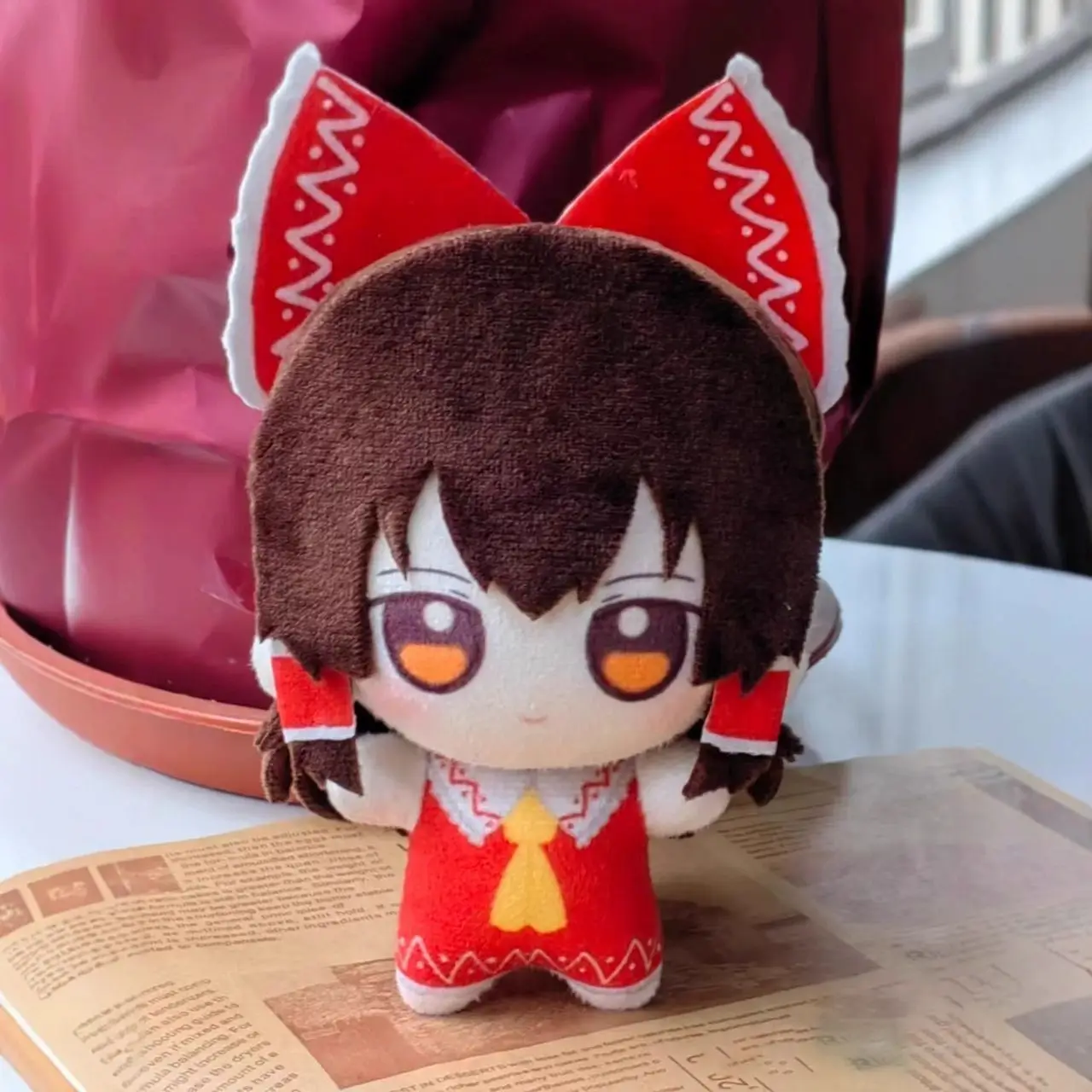 

10CM Touhou Project Fujiwara No Mokou Cute Plush Doll Cartoon Cotton Starfish Body Pendant Keychain Toys Plushie Gift