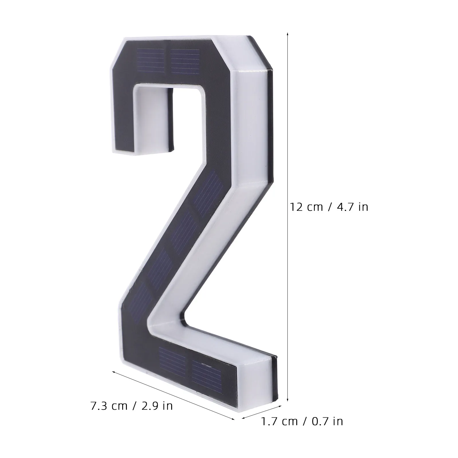 Black Address Numbers Door Light All Weather Solar ABS Backlit Exterior for Home
