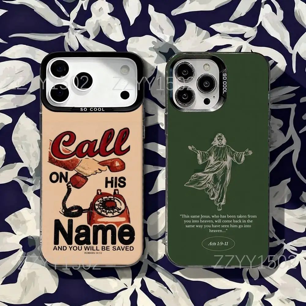 

Christmas Bible Verse Jesus Christian Phone Case For iPhone 17,16,15,14,13,12,X,8,Pro,Max,Plus,SE4,Air,Mini HD Black IMD Matte