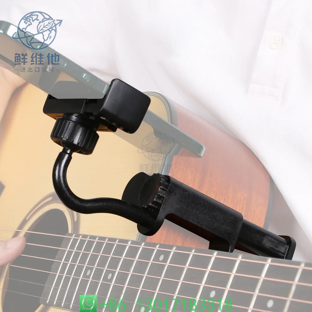 

Держатель для телефона для электрогитары, бас-гитары, укулеле, 41-дюймовой классической и фолк-гитары, устойчивое нескользящее крепление