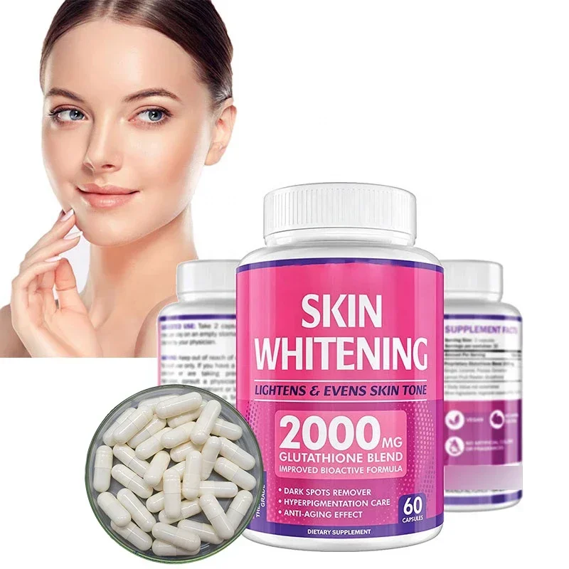 Natural Whitening Effect On Skin , Collagencapsule, Glutathion, Vitamin C, Face, Melanin And Anti-continuity