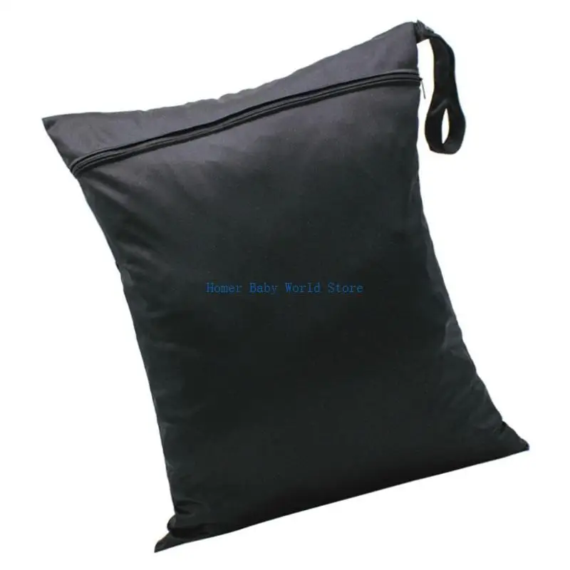 

B2QD Splashproof Strollers Hanging Bag Large Capacity Nappy Pouches Storage Bag for Baby Clothes Baby Diaper Bag