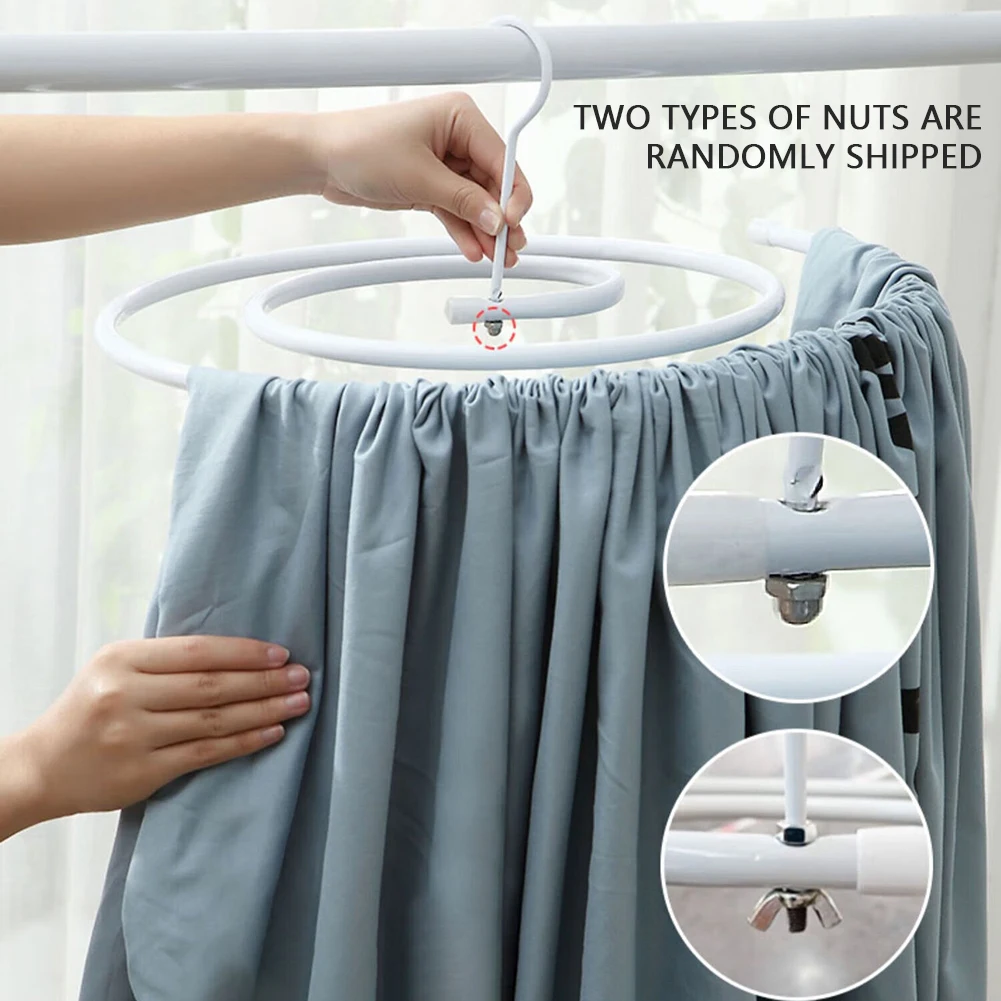 Round Spirals Sheet Hanger Quilt Sheet Sheet Hangers Multi-Functional Balcony Rotating Spirals Drying Rack For Clothes Towel