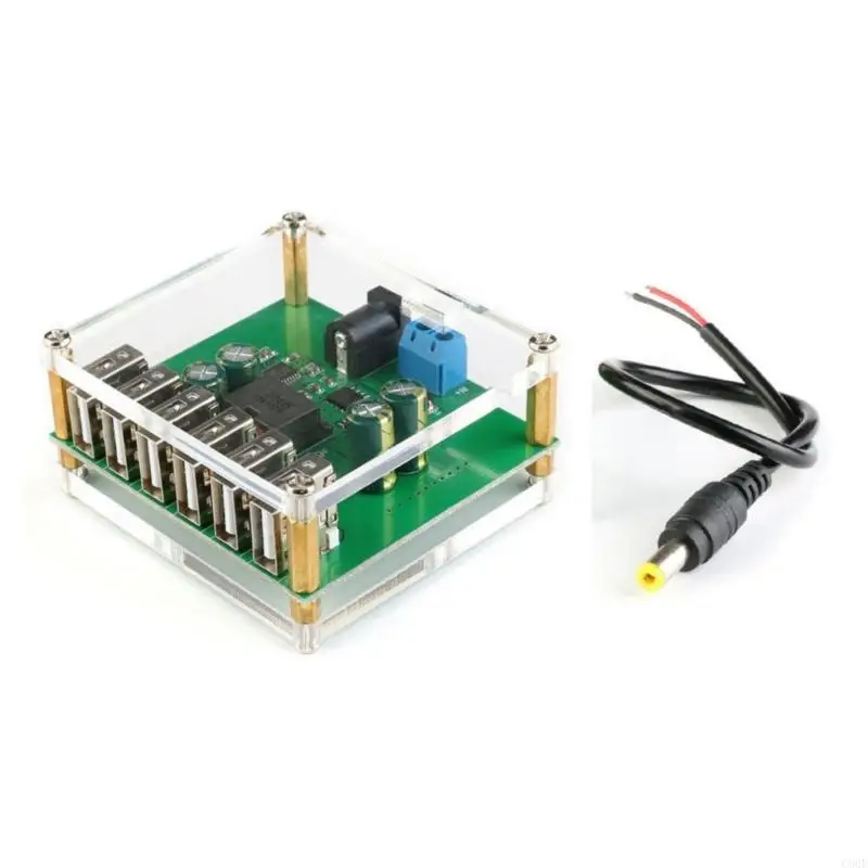 C90F DCBUCK แรงดันไฟฟ้าตัวแปลงโมดูล 6USB เอาท์พุทสำหรับโครงการอิเล็กทรอนิกส์