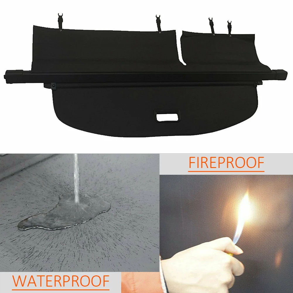 Black Car Rear Trunk Cargo Retractable Security Shade Shield Cover For Jeep Cherokee 2014 2015 2016 2017 2018