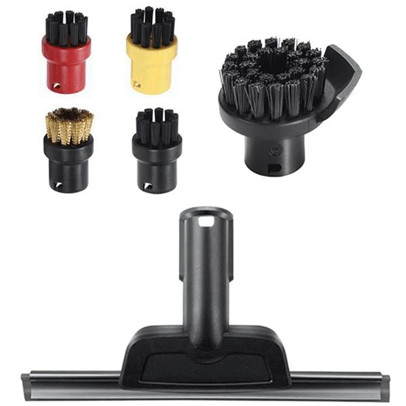 

3X Window Nozzle Scraper Round Brush For Karcher SC1 SC2 SC3 SC4 SC5 For Steam Cleaner Sweeper Brushes Parts Accessories