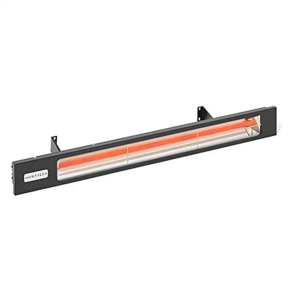 

Durable 1600W 120V Electric Radiant Heater Black Finish Slimline Design Energy Efficient