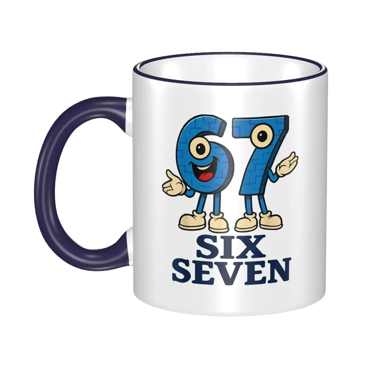 

67 Six Seven 6-7 Funny Italian Brainrot Kids Gaming Meme Accessories Coffee Mug Novelty Cup Gifts