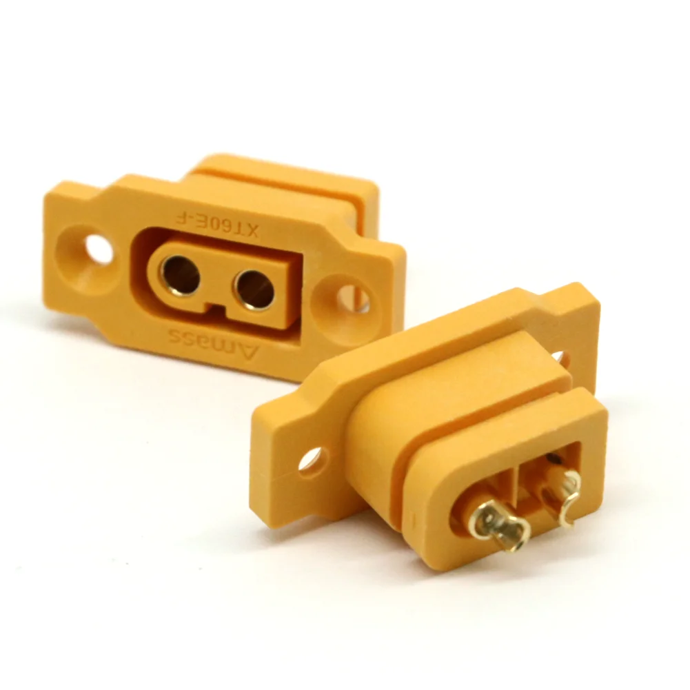 5pcs/lot Amass XT60E-F XT60 XT 60 DC500V 30A-60A Female Plug Gold/Brass Ni Plated Connector Power Battery Connecting Adapter