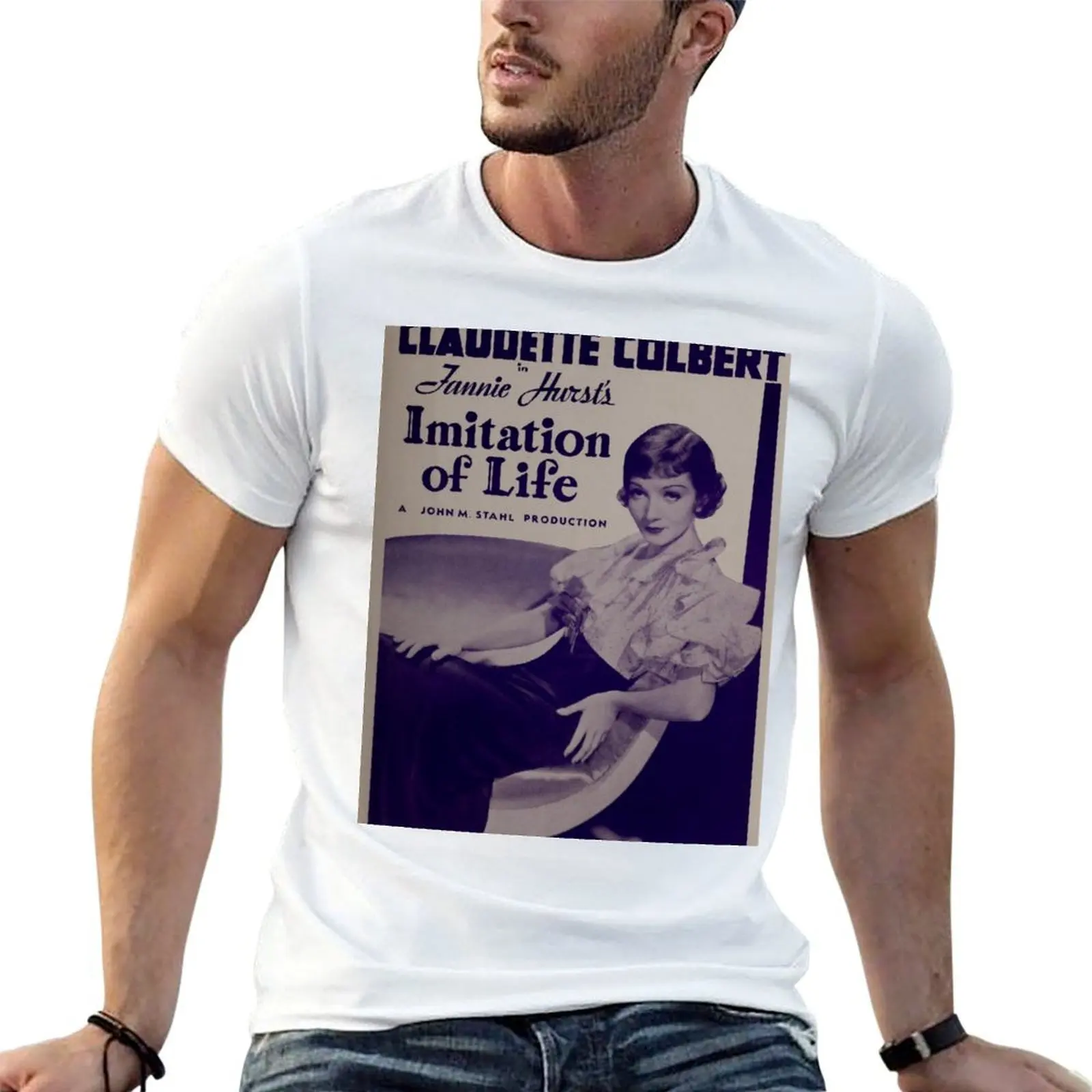 Camiseta Claudette Colbert Imitation of Life, camiseta para hombre, camiseta de lujo