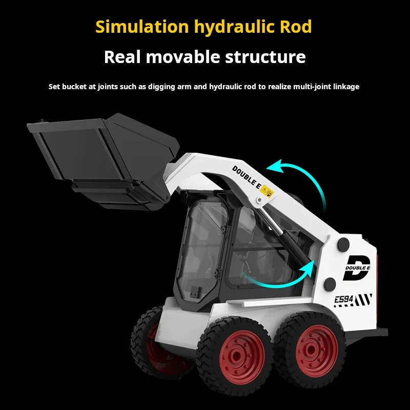 Double E594 1:14 Remote Control truck Loader Car Truck Remote control engineering car Excavator slip tractor Toy Boy gift