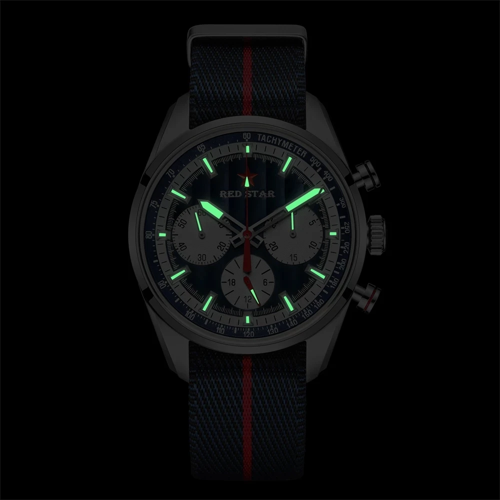 Real Three-Eye 1963 ST1903 Movement Men Pilot Chrono Mechanical Watch 3D Face Dial Super Luminous Waterproof Wristwatch Sapphire