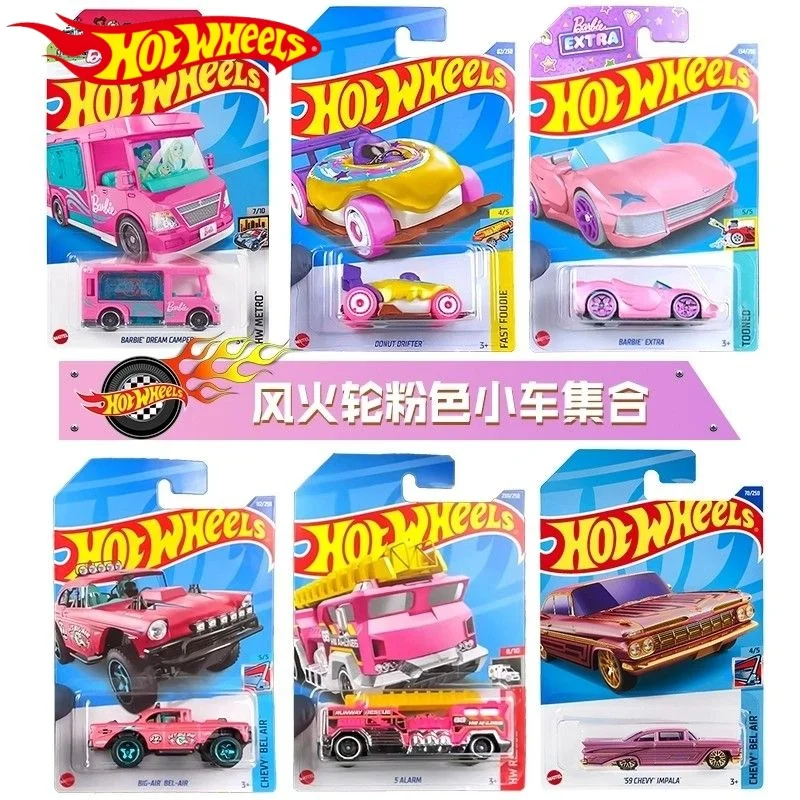

Original Hot Wheels Hot Sports Car In Pink Girl'S Dream Rv Donut 1/64 Diecast Collection Car Model Toy For Children Gift Present