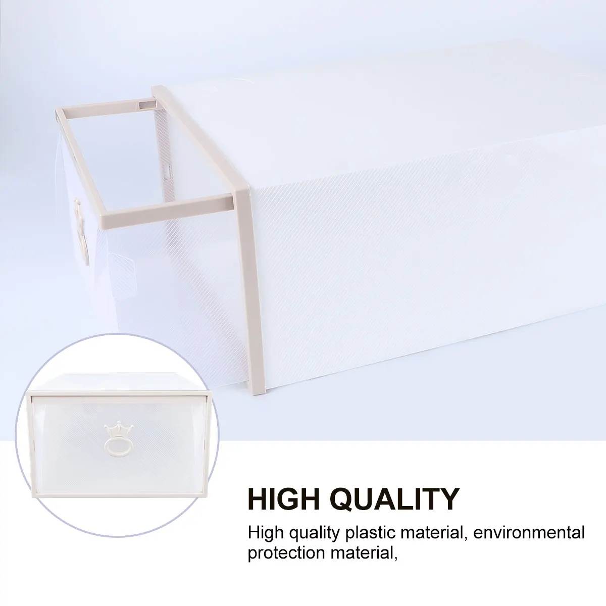 

Drawer Style Shoes Box Thickened Plastic Organizer Stackable Large Capacity Easy Assembly Transparent Visual Window