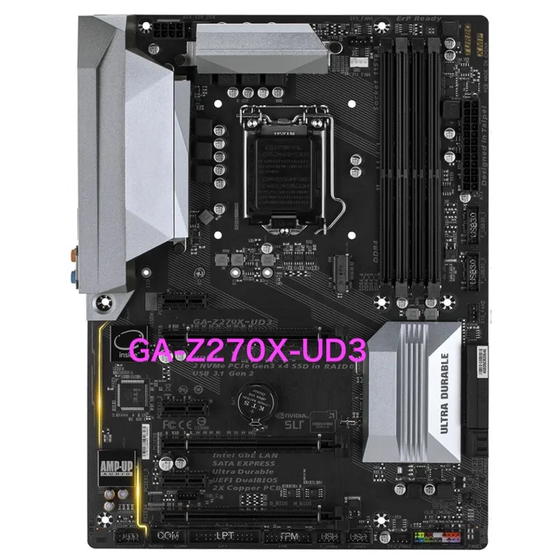 

Подходит для материнской платы Gigabyte GA-Z270X-UD3, поддержка процессора 6-го 7-го поколения DDR4 Z270, материнская плата на 100% протестирована, ОК, Полная работа