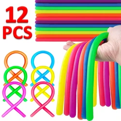 Colorful Soft Rubber Decompression Elastic Rope Toys Wholesale Children DIY Winding Pull Noodle Rope Toy Party Game Props Gifts