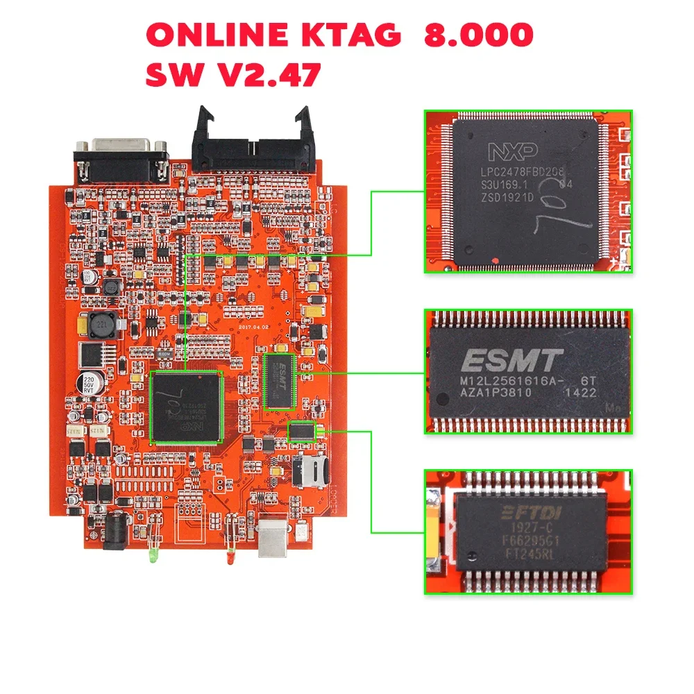 Newest KTAG V8.000 Master Version Online KTAG 8.000 SW V2.47 Software Add More Protocols ob.d2 ECU Programmer Tool