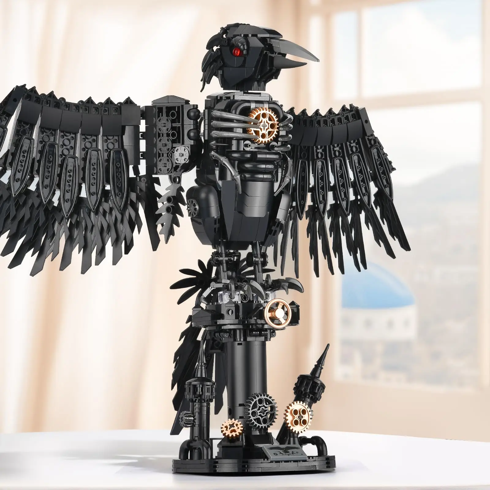 1018PCS Technical Mechanical Crow Building Blocks Set Animals Assembling Bricks Model Birthday Gifts STEM Kids Toy Gift for Boys