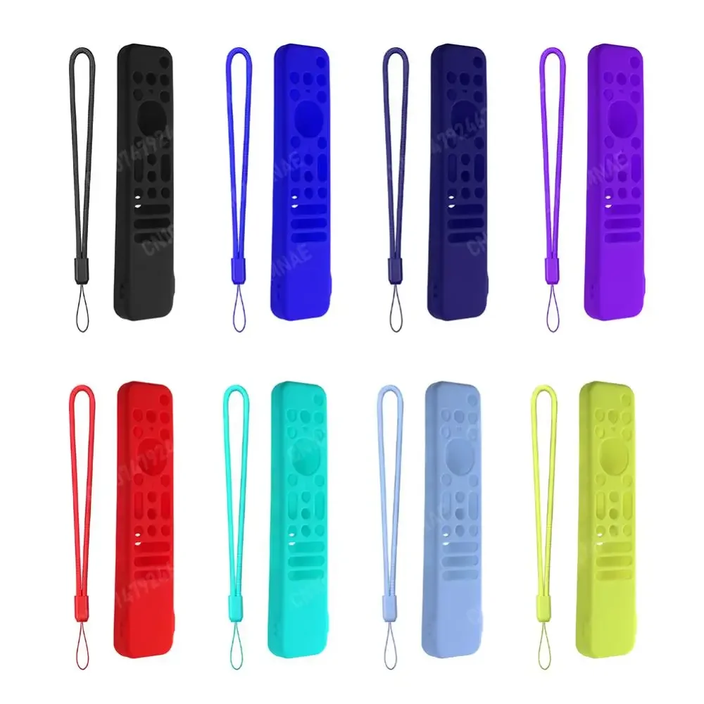 Silicone Remote Control Case Anti-slip Protective Cover with Lanyard Smart TV Accessories for SONY RMF-TX810U TX811U TX910U 2023