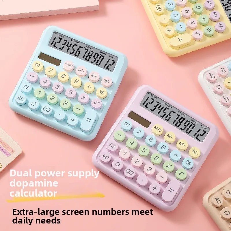 Best-Selling Dopamine Mechanical Keyboard with Calculator Function: Dual-Power, High Aesthetic, Multi-Functional for Office