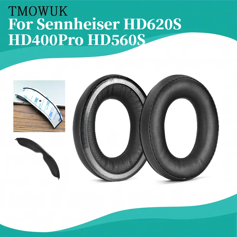 

TMOWUK Replacement Ear Pads Cushions Earpads Earmuffs Repair Parts For Sennheiser HD620S HD400Pro HD560S Gaming Headset