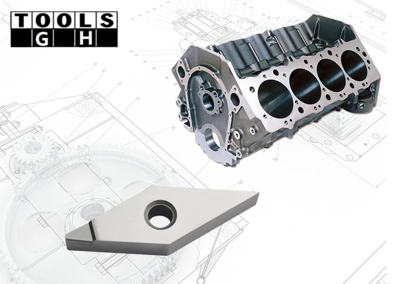 VCGT160404 VCMT160408 Diamant-Aluminium-Radnaben-Einsatz Indexierbare Drehmaschine Hartmetall PCD CNC Poliermaschine Drehwerkzeuge 1 Stück – Detail 3