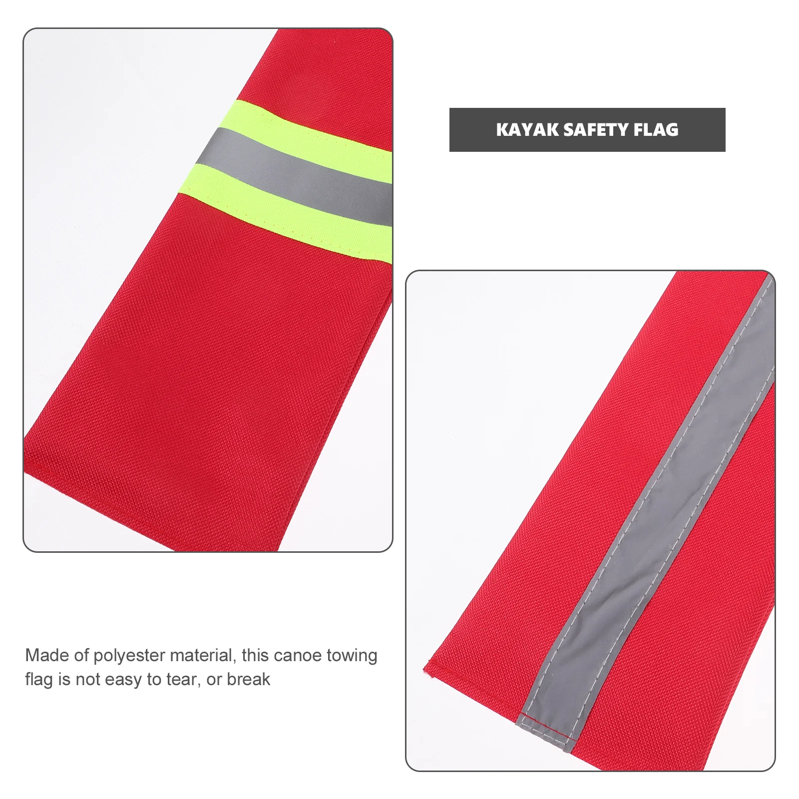

3pcs Kayak Towing Flag Safety Reflective Strip Foldable Lightweight Polyester Webbing Straps Trailer Boat Canoe Accessories
