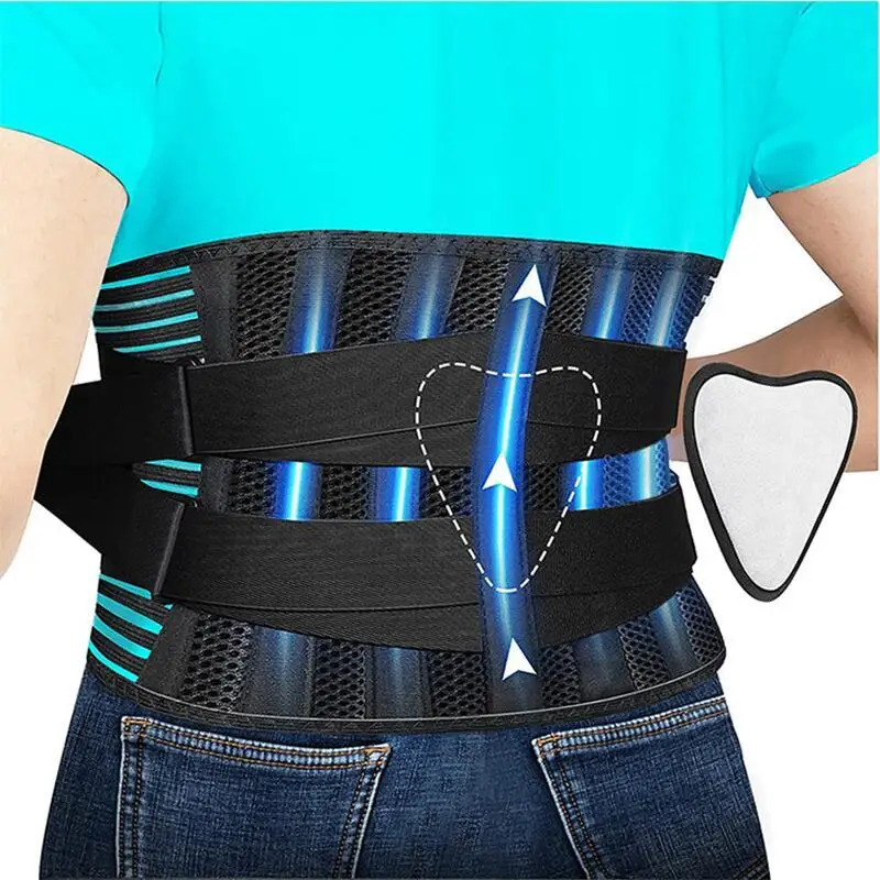 Dropshipping Back Support Brace Belt with Removable Lumbar Pad for Lower Back Pain Anti-skid Waist Support Gym Slimming Corset