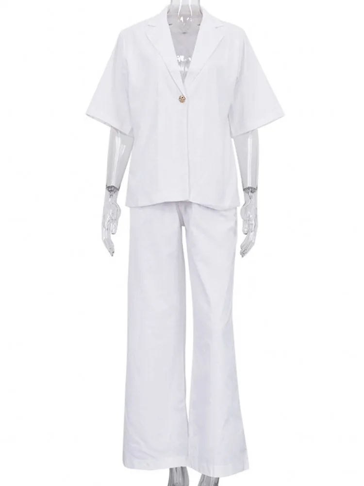 

Женский комплект из 2 предметов, весна-лето, офисный женский топ с короткими рукавами и брюки, костюмы, модные офисные женские одинаковые комплекты, наряд