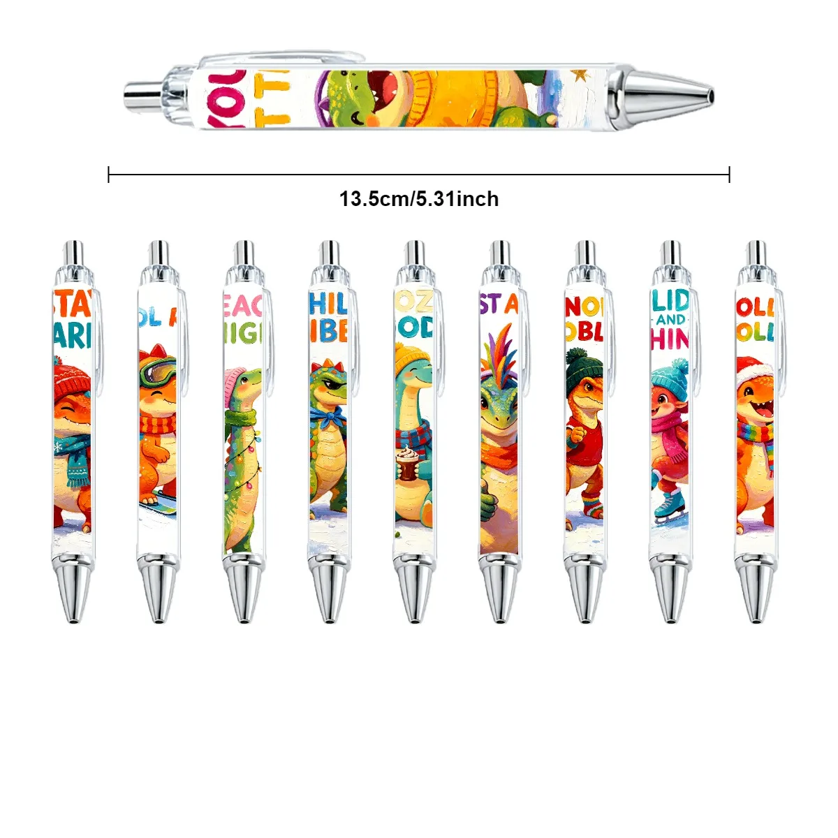 10PCS Dinosaur themed ballpoint pen holiday gift pens
