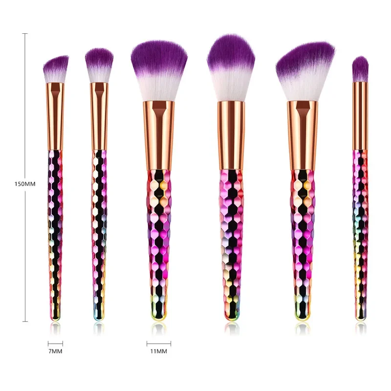 4/6Pcs Protable Cosmetics Tools Kit High Quality Professional Powder Eye Shadow Blending Foundation Makeup Brushes Set