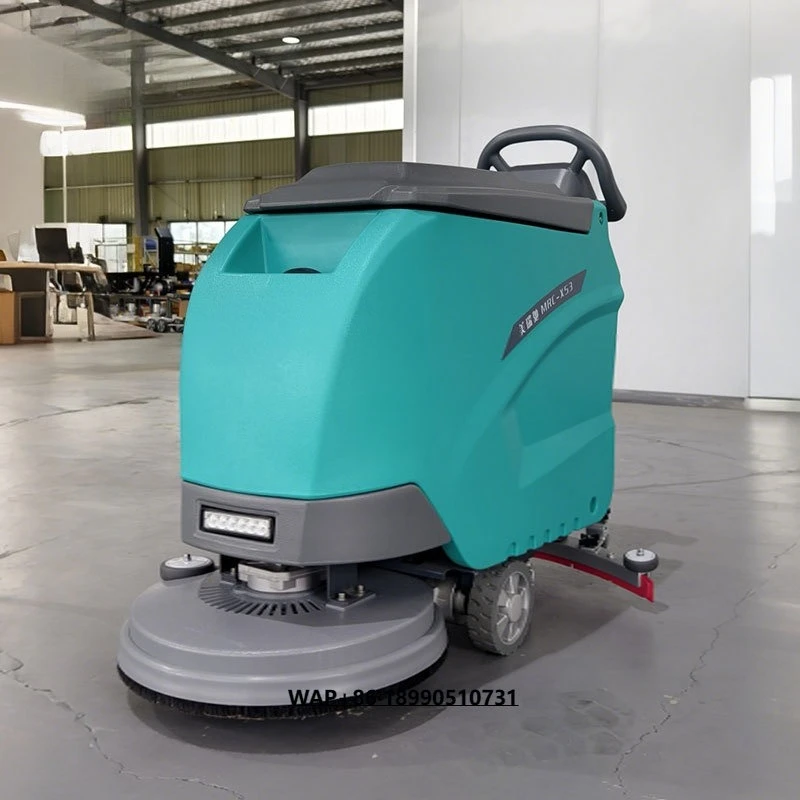 24 فولت الكهربائية المشي خلف الغسيل معدات تنظيف الأرضيات الصناعية وظيفة تلميع اليد دفع نمط تنظيف المياه الباردة