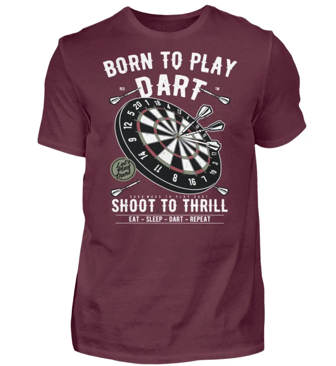 

Men's Cotton Funny Darts Print T-shirt Summer Short Sleeve Art Tshirt