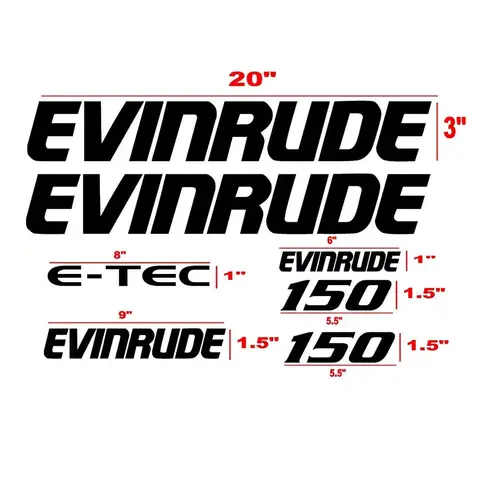 for evinrude engine cover boat motor decals sticker etec outboard