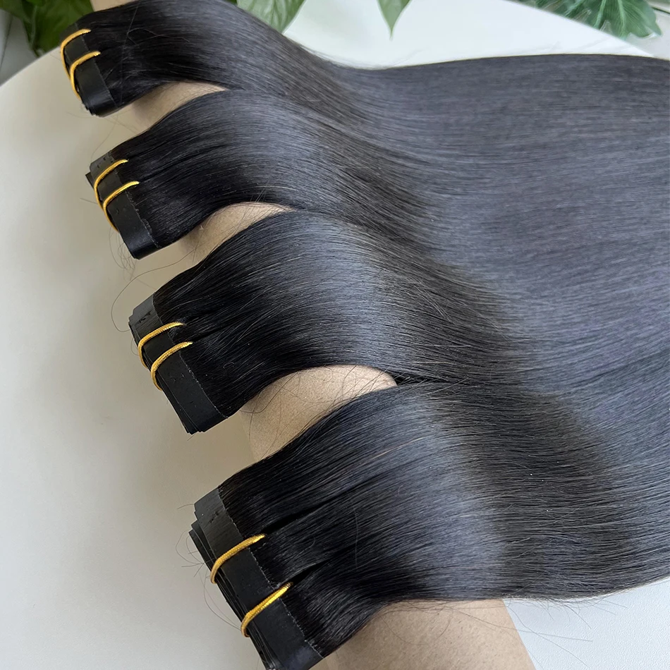 Natutal Straight 4C Clip in Hair Extension PU Weft 100% Real Raw Human Hair Seamless Unprocessed 100g 7Pcs/Set