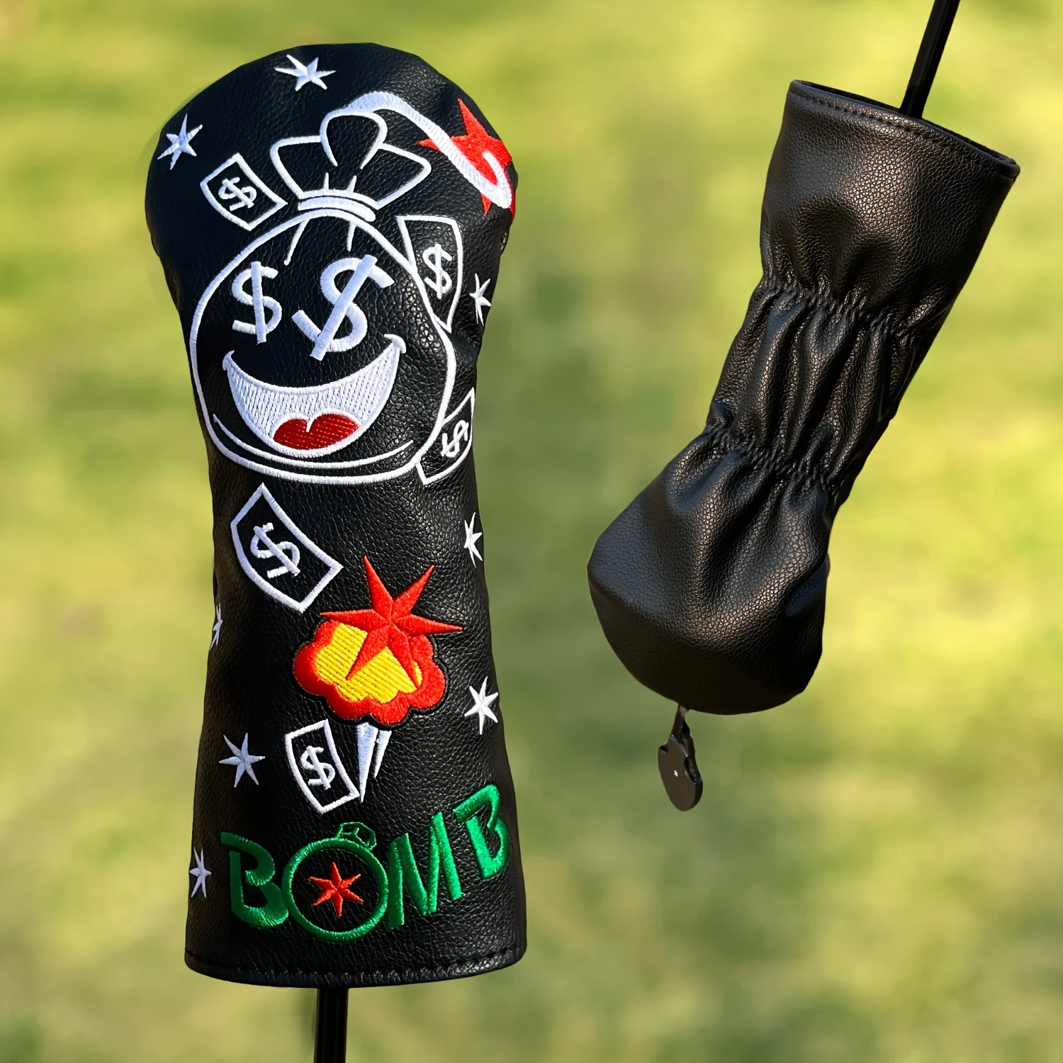1pc/4pcs Golf Club Headcovers Suitable for - Compatible for Driver, Fairway, Heads: Money Design Club Protective Cover image 5