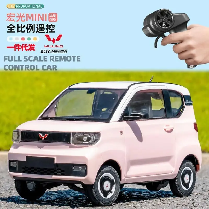 Naughty Dragon RC Drift Wuling Hongguang Mini coche de Control remoto a escala completa modelo de coche eléctrico modificado juguete para niño