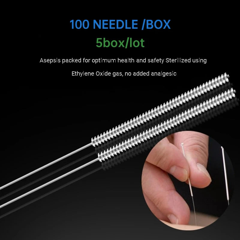 5 boxes *100pcs/box Hwato Acupuncture Needle No-Reusable Needle beauty massage needle Silver Steel needle