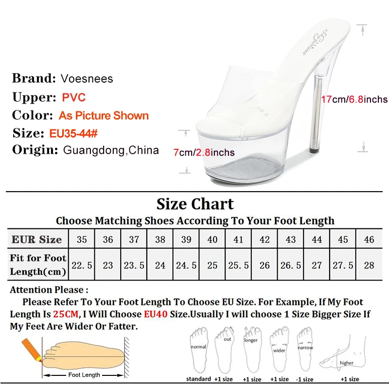 Summer Women 17cm High Heel Sandals PVC Jelly Slippers Open Toe High Heels Transparent Perspex Slippers Shoes Heel Clear Sandals